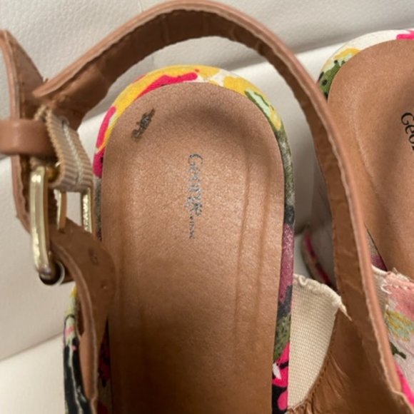 George PINK Floral Ultra High Wedges Size 8 - Picture 2 of 7